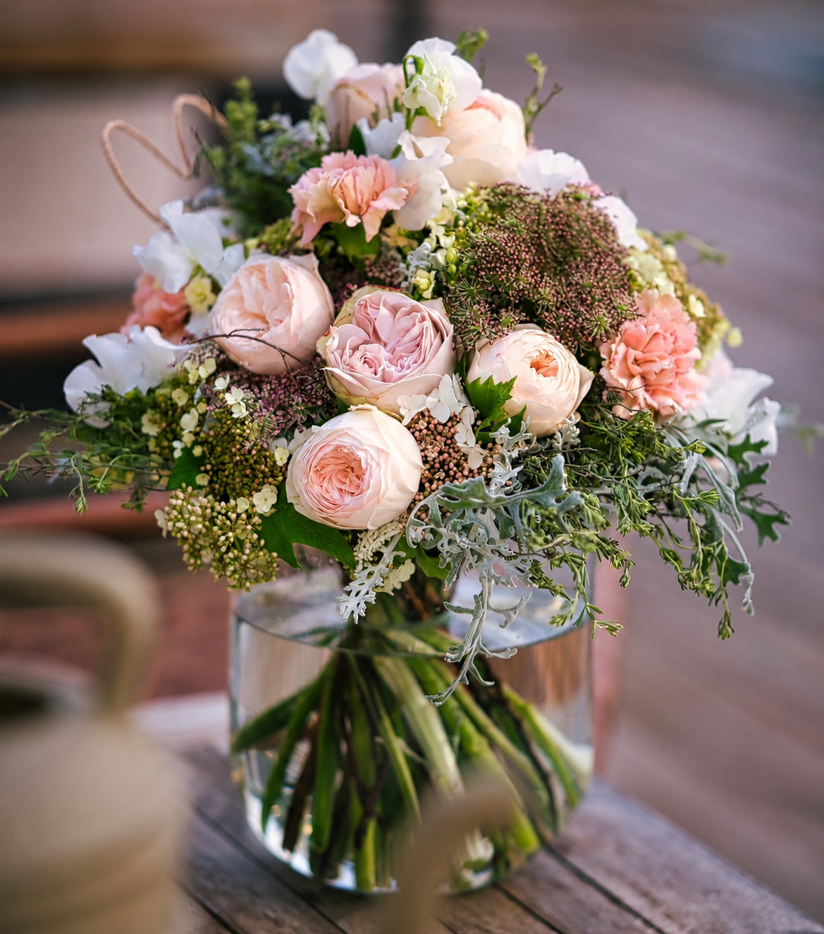 Eleganter Blumenstrauß in Pastelltönen
